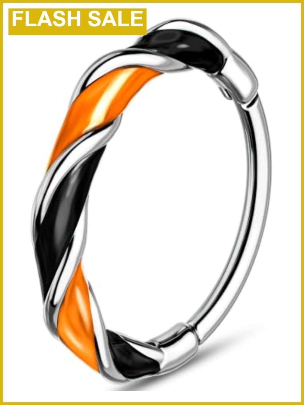20G Twist Nose Ring Hoop 316L Stainless Steel Clicker Piercing Jewelry
